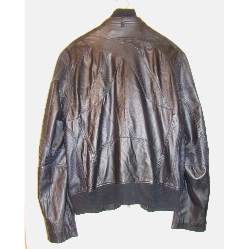 Artful Dodger Black Leather Bomber Jacket Big & Tall Size 4XL    AC - Picture 8 of 13